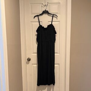 NWT H&M Textured Black Maxi Dress